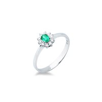 Ringe Mirco Visconti Dame in Weißgold Smeraldo 0.13 Ct DL1/A3S - DL1/A3S